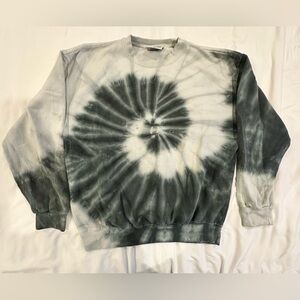Tie-Dye Crewneck Sweater - Black and White